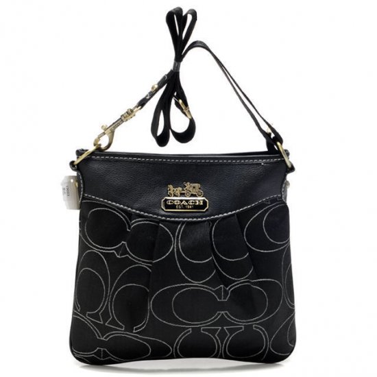 Coach Swingpack In Signature Medium Black Crossbody Bags AWZ | Women